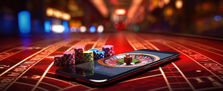 Pengguna dengan ekspresi puas melihat status penarikan selesai pada perangkat mobile